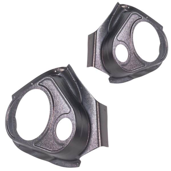 Front Door Custom Speaker Pods for the 2002-2005 Dodge Ram to hold 8.0 in and 3.5 in speakers for car audio installation upgrade