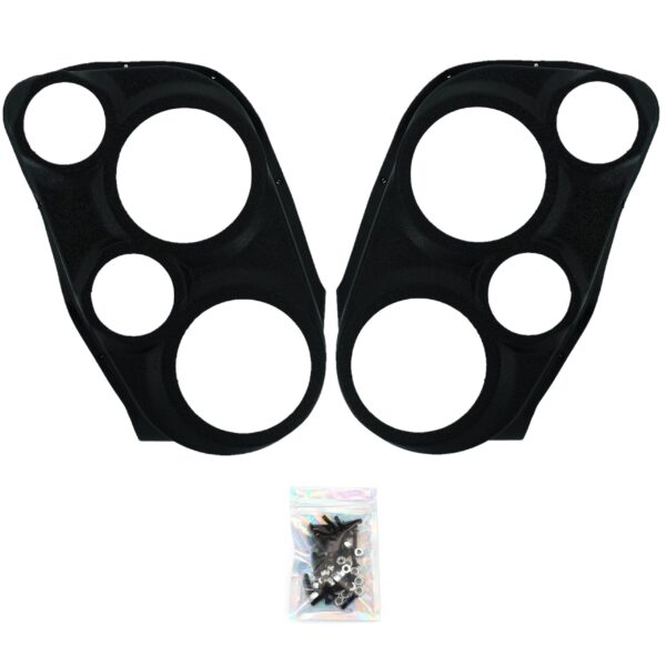 Front Door Custom Speaker Pods for the 2007-2009 Cadillac Escalade Chevrolet Avalanche Tahoe Silverado Suburban GMC Yukon Sierra to hold Dual 6.5 in and Dual 4.0 in speakers for car audio installation upgrade