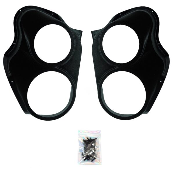 Front Door Custom Speaker Pods for the 2010-2013 Chevrolet Silverado GMC Sierra to hold 8.0 in and 6.5 in speakers for car audio installation upgrade