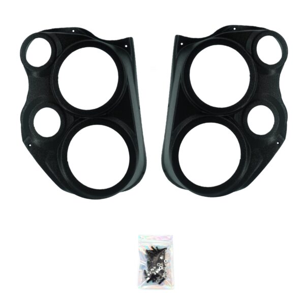Front Door Custom Speaker Pods for the 2010-2013 Chevrolet Silverado GMC Sierra to hold Dual 6.5 in and Dual 3.5 in speakers for car audio installation upgrade