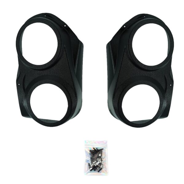 Front Door Custom Speaker Pods for the 2010-2013 Chevrolet Silverado GMC Sierra to hold Dual 6.5 in speakers for car audio installation upgrade