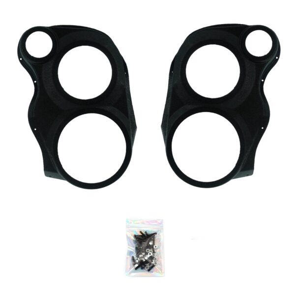 Front Door Custom Speaker Pods for the 2007-2009 Cadillac Escalade Chevrolet Avalanche Tahoe Silverado Suburban GMC Yukon Sierra to hold 8.0 in and 6.5 in and 3.5 in speakers for car audio installation upgrade