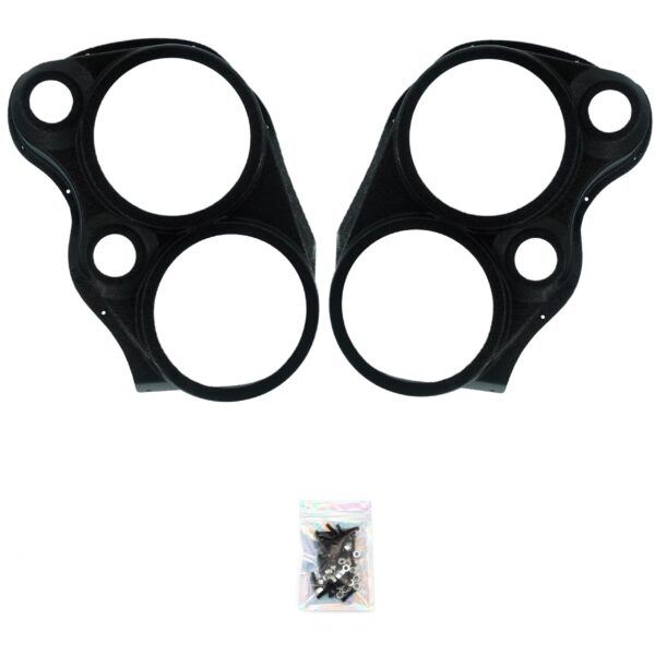 Front Door Custom Speaker Pods for the 2007-2009 Cadillac Escalade Chevrolet Avalanche Tahoe Silverado Suburban GMC Yukon Sierra to hold Dual 8.0 in and Dual 2.0 in speakers for car audio installation upgrade