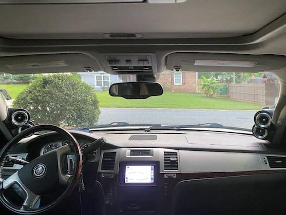 A-Pillar Custom Speaker Pods for the 2007-2009 Cadillac Escalade Chevrolet Avalanche Tahoe Silverado Suburban GMC Yukon Sierra to hold Dual 3.5 in speakers for car audio installation upgrade