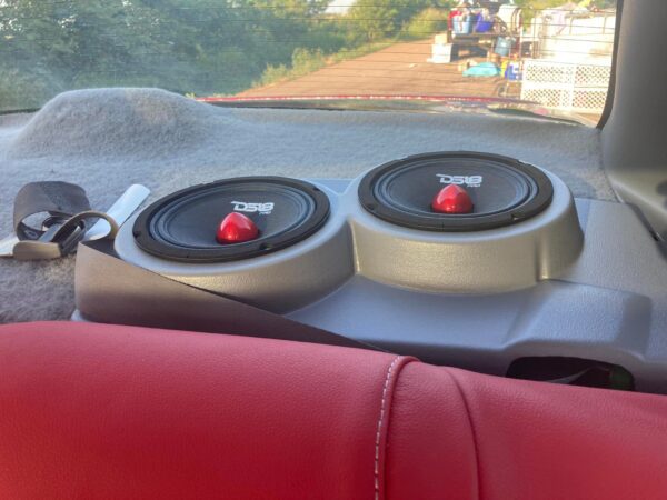 Rear Deck Custom Speaker Pods for the 1992-1996 Chevrolet Caprice Impala to hold Dual 6.5 in speakers for car audio installation upgrade