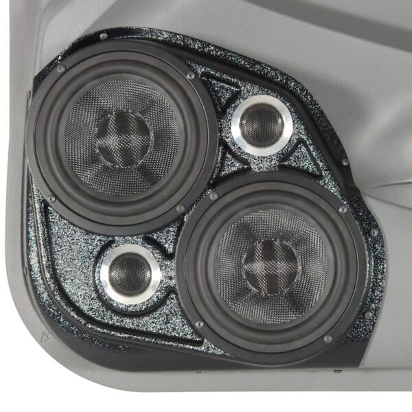 Front Door Custom Speaker Pods for the 2005-2008 Toyota Tacoma to hold Dual 6.5 in and Dual 2.0 in speakers for car audio installation upgrade