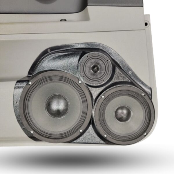 Front Door Custom Speaker Pods for the 2006-2007 Dodge Charger Magnum to hold 8.0 in and 6.5 in and 3.5 in speakers for car audio installation upgrade