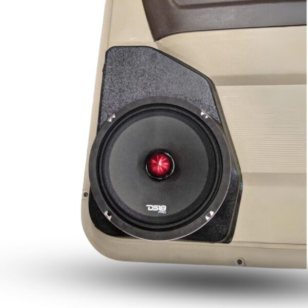 Rear Door Custom Speaker Pods for the 2009-2018 Dodge Ram to hold 8.0 in speakers for car audio installation upgrade