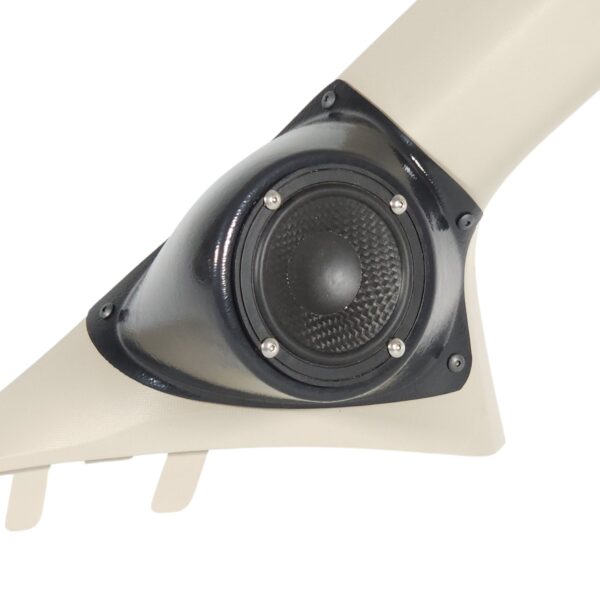 A-Pillar Custom Speaker Pods for the 2019-2023 Ford Ranger to hold 3.5 in speakers for car audio installation upgrade