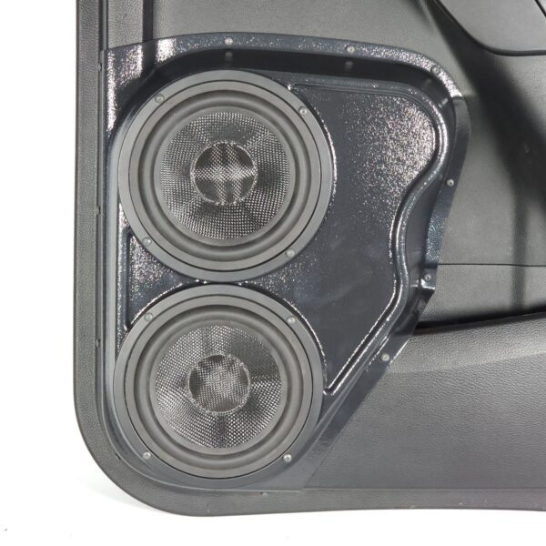 Rear Door Custom Speaker Pods for the 2019-2023 Ford Ranger to hold Dual 6.5 in speakers for car audio installation upgrade