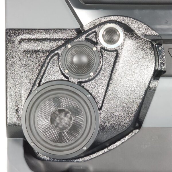 Front Door Custom Speaker Pods for the 2021-2026 Ford F-150 F-250F-350 to hold 6.5 in and 3.5 in and 2.0 in speakers for car audio installation upgrade