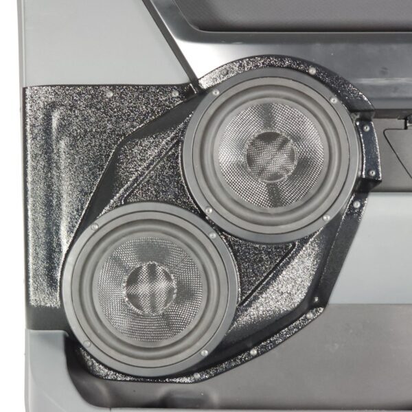 Front Door Custom Speaker Pods for the 2021-2026 Ford F-150 F-250F-350 to hold Dual 6.5 in speakers for car audio installation upgrade