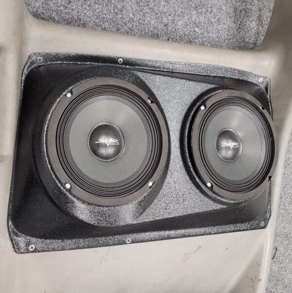 Rear Door Custom Speaker Pods for the 2000-2006 Chevrolet Silverado GMC Sierra to hold Dual 6.5 in speakers for car audio installation upgrade