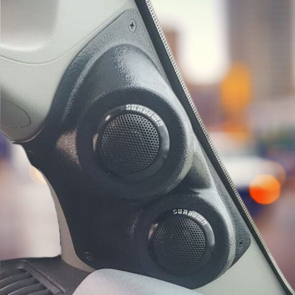 A-Pillar Custom Speaker Pods for the 2009-2018 Dodge Ram to hold Dual 2.0 in speakers for car audio installation upgrade