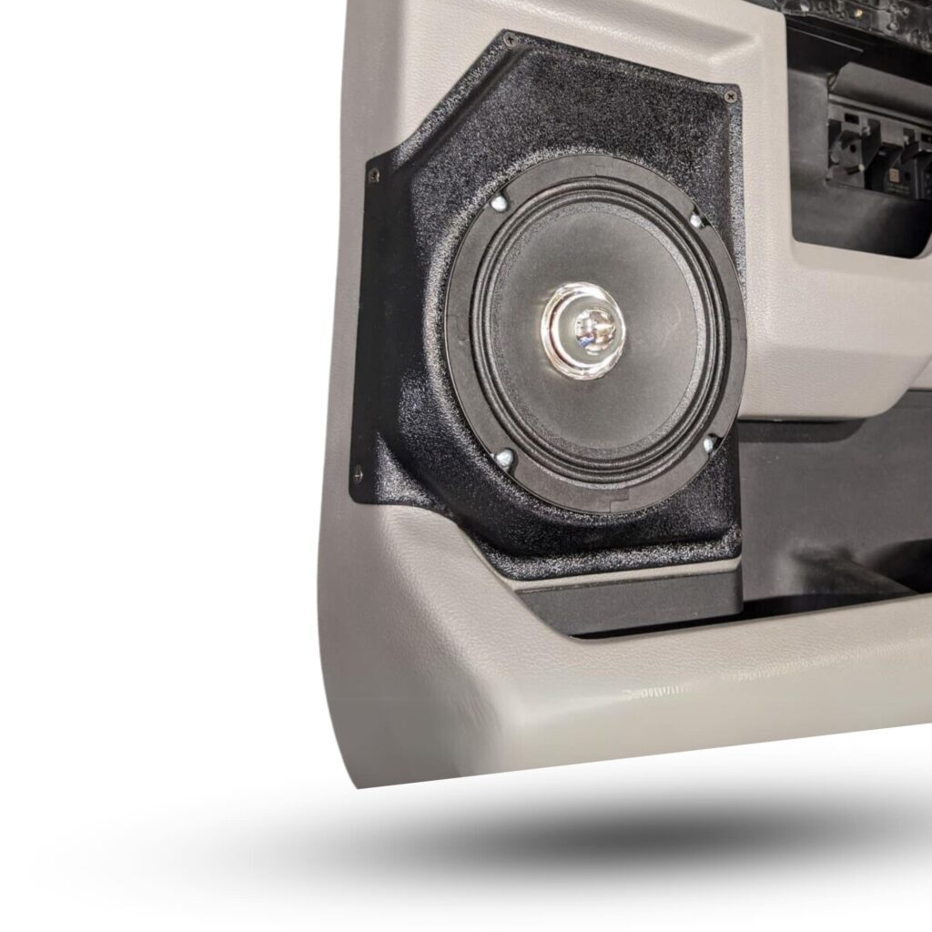 Rear Door Custom Speaker Pods for the 2015-2020 Ford F-150 F-250F-350 to hold 6.5 in  speakers for car audio installation upgrade