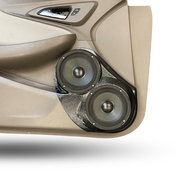 Front Door Custom Speaker Pods for the 2016-2025 Chevrolet Malibu to hold Dual 6.5 in speakers for car audio installation upgrade