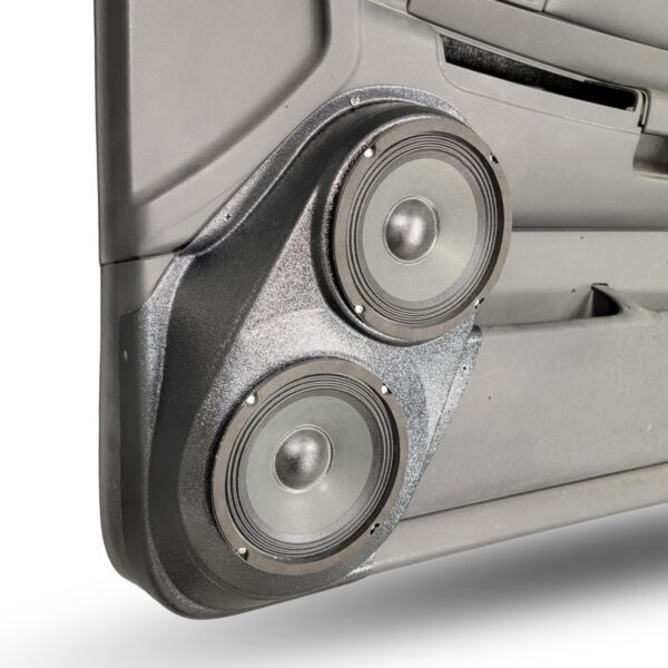 Front Door Custom Speaker Pods for the 2001-2004 Dodge Dakota Durango to hold Dual 6.5 in speakers for car audio installation upgrade