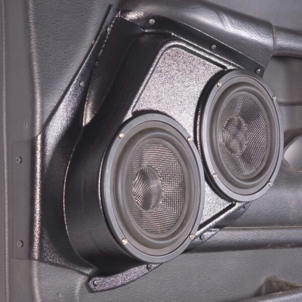 Front Door Custom Speaker Pods for the 2002-2005 Dodge Ram to hold Dual 6.5 in speakers for car audio installation upgrade