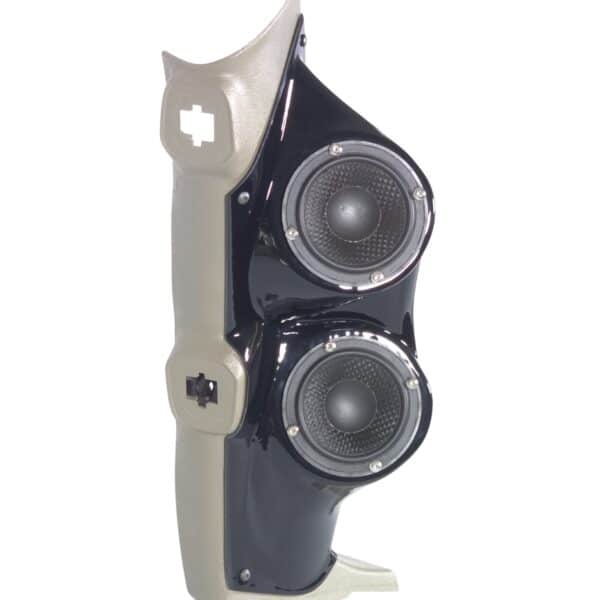 A-Pillar Custom Speaker Pods for the 2003-2007 Hummer H2 to hold Dual 3.5 in speakers for car audio installation upgrade