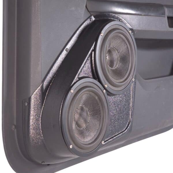 Front Door Custom Speaker Pods for the 2008-2010 Dodge Charger to hold Dual 6.5 in speakers for car audio installation upgrade