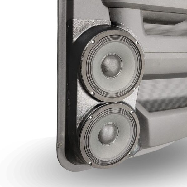 Rear Door Custom Speaker Pods for the 2009-2018 Dodge Ram to hold Dual 8.0 in speakers for car audio installation upgrade