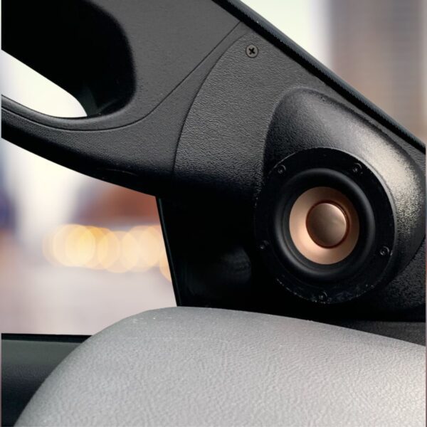 A-Pillar Custom Speaker Pods for the 2009-2018 Dodge Ram to hold 3.5 in speakers for car audio installation upgrade