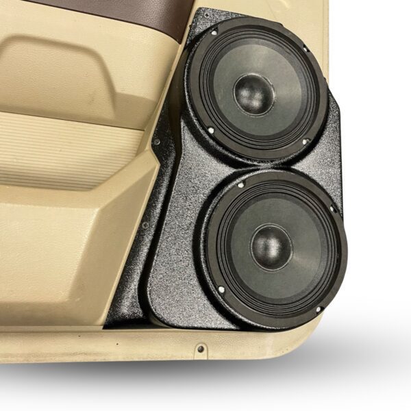 Front Door Custom Speaker Pods for the 2009-2018 Dodge Ram to hold Dual 6.5 in speakers for car audio installation upgrade