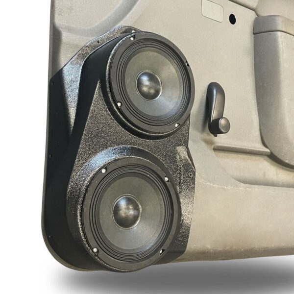 Front Door Custom Speaker Pods for the 2010-2013 Chevrolet Silverado GMC Sierra to hold Dual 6.5 in speakers for car audio installation upgrade