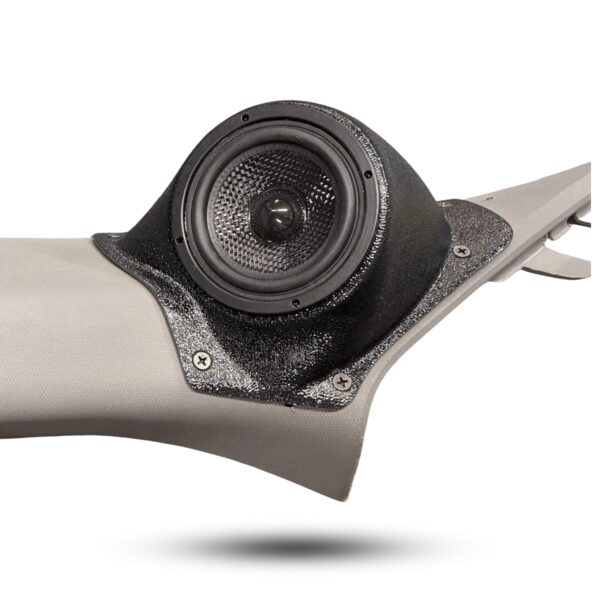 A-Pillar Custom Speaker Pods for the 2015-2020 Ford F-150 F-250F-350 to hold 3.5 in speakers for car audio installation upgrade