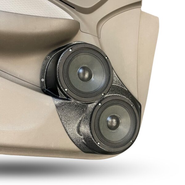 Front Door Custom Speaker Pods for the 2016-2025 Chevrolet Malibu to hold Dual 6.5 in speakers for car audio installation upgrade