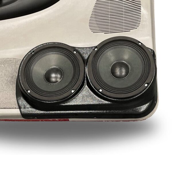 Front Door Custom Speaker Pods for the 1998-2012 Ford Ranger Mazda B-Series to hold Dual 6.5 in speakers for car audio installation upgrade