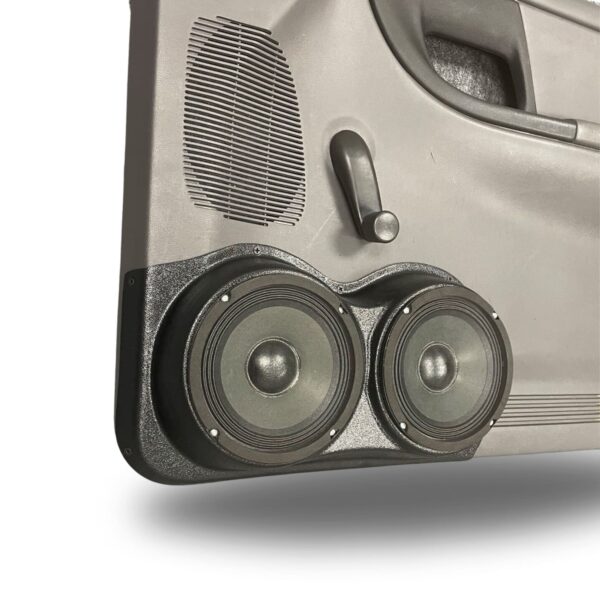Front Door Custom Speaker Pods for the 1998-2012 Ford Ranger Mazda B-Series to hold Dual 6.5 in speakers for car audio installation upgrade
