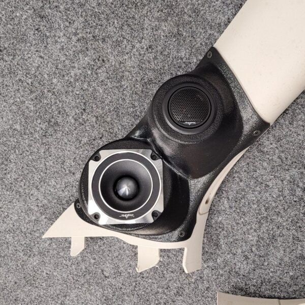 A-Pillar Custom Speaker Pods for the 2011-2023 Dodge Durango Jeep GrandCherokee to hold 3.5 in and 2.0 in speakers for car audio installation upgrade