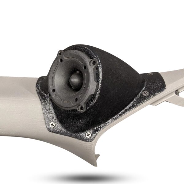 A-Pillar Custom Speaker Pods for the 2015-2020 Ford F-150 F-250F-350 to hold 3.5 in speakers for car audio installation upgrade