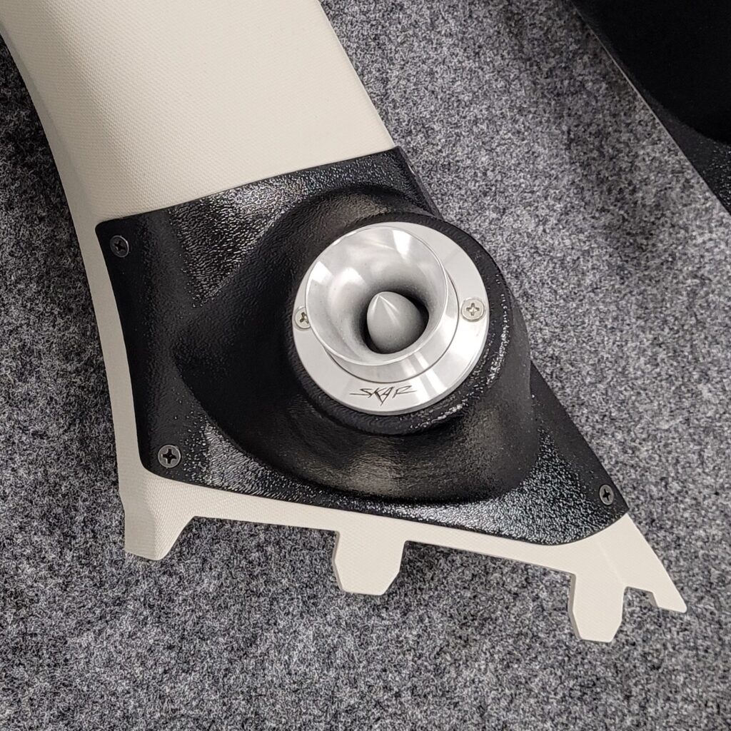 A-Pillar Custom Speaker Pods for the 2015-2022 Chevrolet Colorado GMC Canyon to hold 2.0 in  speakers for car audio installation upgrade