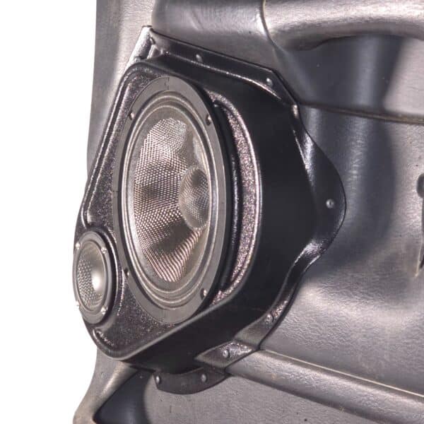 Front Door Custom Speaker Pods for the 2002-2005 Dodge Ram to hold 8.0 in and 3.5 in speakers for car audio installation upgrade