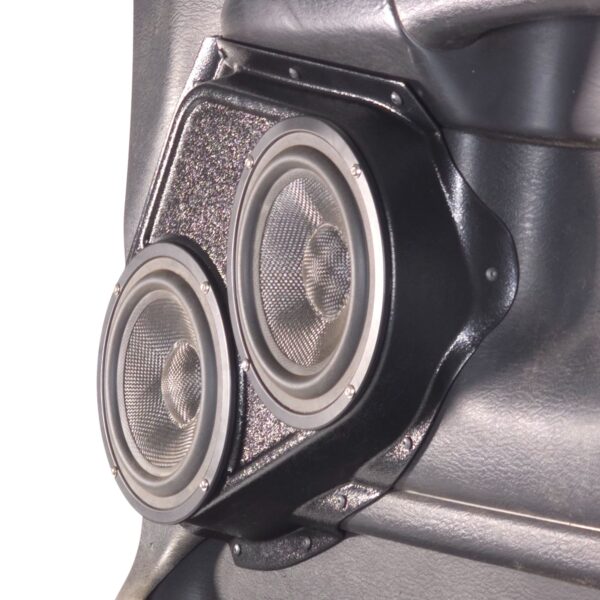 Front Door Custom Speaker Pods for the 2002-2005 Dodge Ram to hold Dual 6.5 in speakers for car audio installation upgrade