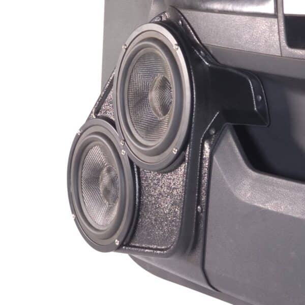 Front Door Custom Speaker Pods for the 2008-2010 Dodge Charger to hold Dual 6.5 in speakers for car audio installation upgrade