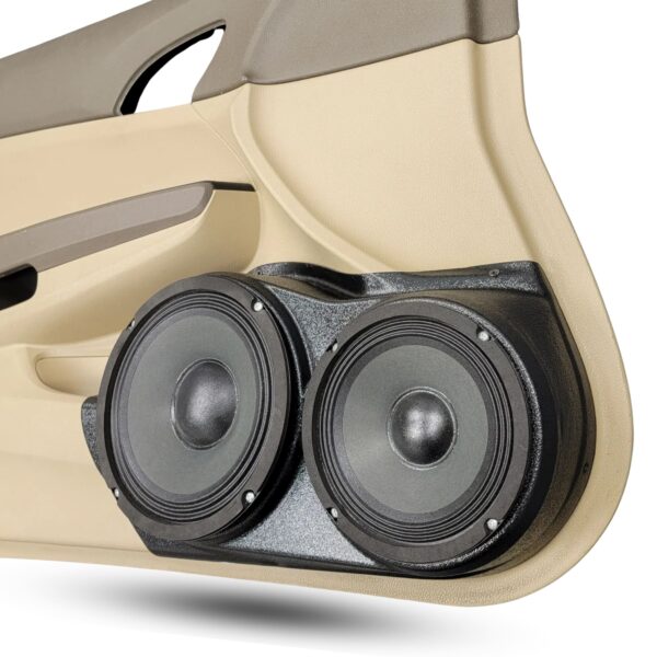 Front Door Custom Speaker Pods for the 2008-2012 Honda Accord to hold 8.0 in and 6.5 in speakers for car audio installation upgrade