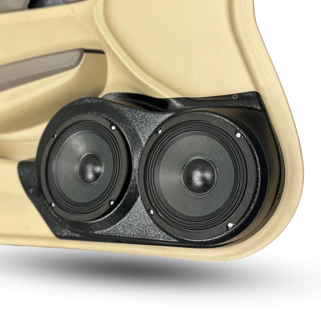 Front Door Custom Speaker Pods for the 2008-2012 Honda Accord to hold Dual 6.5 in speakers for car audio installation upgrade