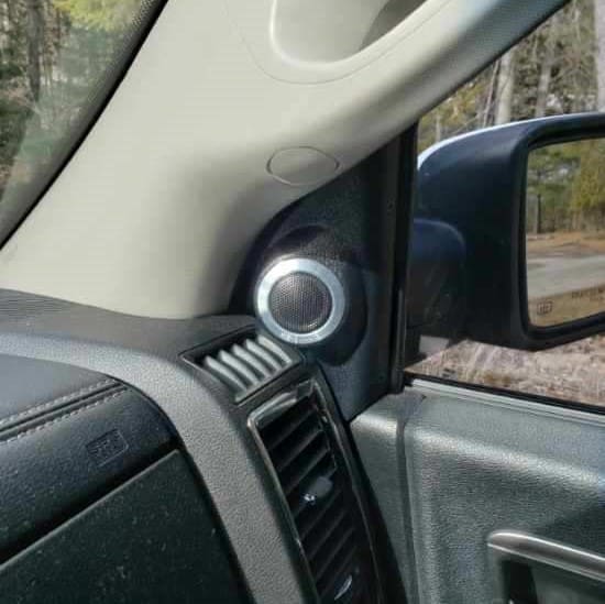 Sail Panel Custom Speaker Pods for the 2009-2018 Dodge Ram to hold 2.0 in speakers for car audio installation upgrade