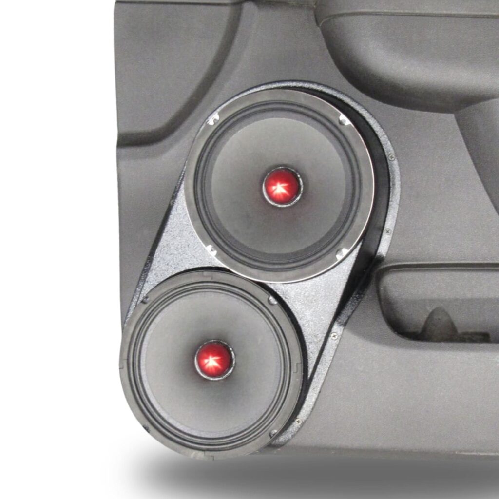Dual 8-inch Front Door Speaker Pods – Upper Handle for 2010–2013 Chevrolet Silverado & GMC Sierra