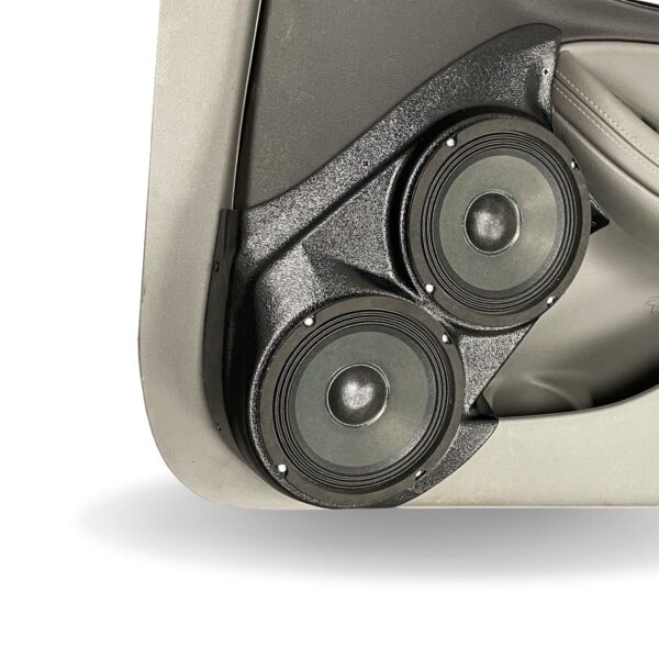 Front Door Custom Speaker Pods for the 2014-2020 Chevrolet Impala to hold Dual 6.5 in speakers for car audio installation upgrade