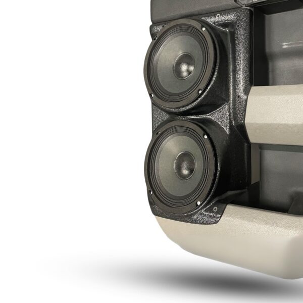 Rear Door Custom Speaker Pods for the 2015-2020 Ford F-150 F-250F-350 to hold Dual 6.5 in speakers for car audio installation upgrade
