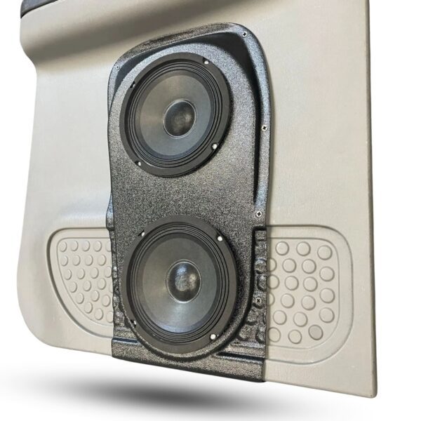 Rear Door Custom Speaker Pods for the 1999-2007 Ford F-250F-350 to hold Dual 6.5 in speakers for car audio installation upgrade