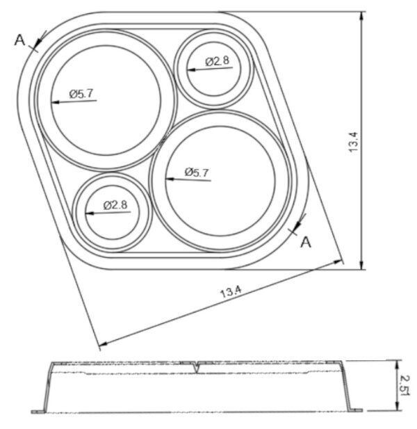 Universal Custom Speaker Pods for the Universal Universal,SelectYourVehicle Universal to hold Dual 6.5 in and Dual 3.5 in speakers for car audio installation upgrade