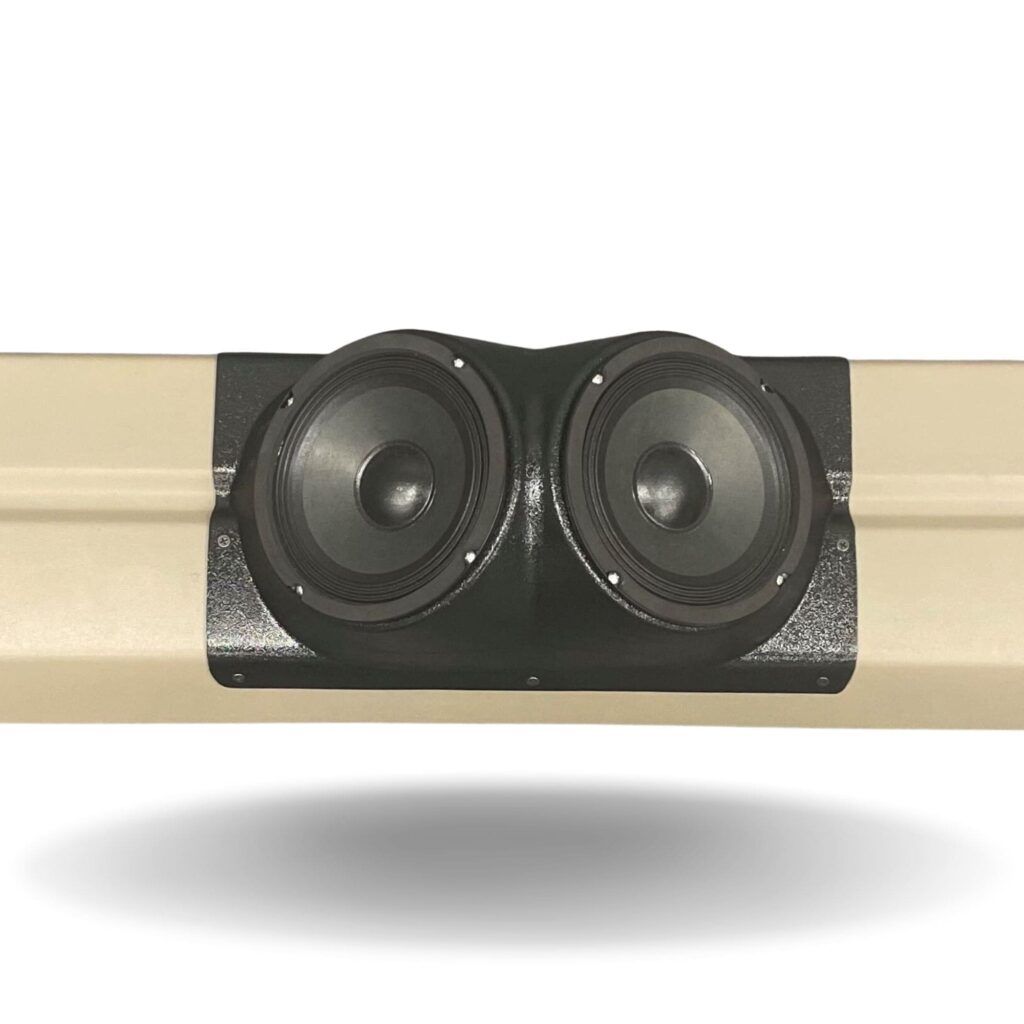 Tail Panel Custom Speaker Pods for the 1995-1999 Chevrolet Silverado GMC Sierra to hold 6.5 in  speakers for car audio installation upgrade