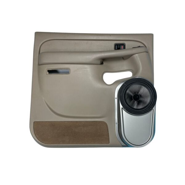 Rear Door Custom Speaker Pods for the 2000-2006 Cadillac Escalade Chevrolet Avalanche Silverado Tahoe Suburban GMC Sierra Yukon to hold 8.0 in speakers for car audio installation upgrade