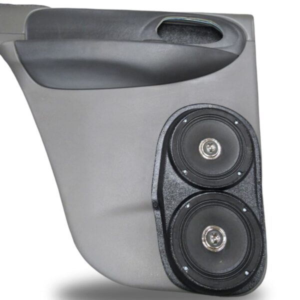 Rear Door Custom Speaker Pods for the 2002-2005 Chevrolet Trailblazer to hold Dual 6.5 in speakers for car audio installation upgrade