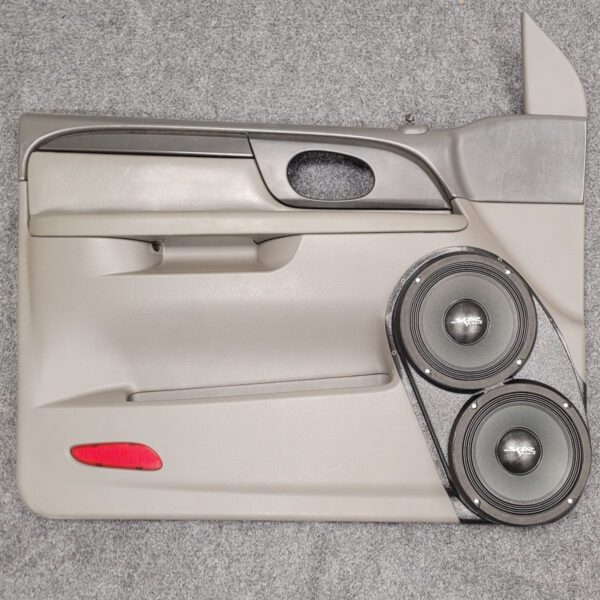 Front Door Custom Speaker Pods for the 2002-2005 GMC Envoy to hold Dual 8.0 in speakers for car audio installation upgrade
